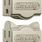 Hug-A-Plug Dual Outlet Wall Adapter, Twin Pack Ivory