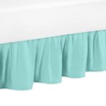 Sweet Jojo Designs Solid Turquoise Twin Bed Skirt for Girls Skylar Bedding Sets