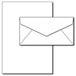 Blank Letterhead Paper & Envelopes – 40 Sets – Unique Executive Size (7″ x 10″) Paper with Matching Envelopes – Great for Business or Personal Letters