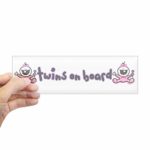 CafePress Twin Girls On Board Bumper Sticker 10″x3″ Rectangle Bumper Sticker Car Decal