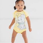 Disney Classics 101 Dalmatians Bambi Dumbo Aristocats Baby Girls 5 Pack Bodysuit 0-3 Months
