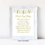 Don’t Say Baby, Tassel Baby Shower, Baby Shower Games, Girl or Boy Baby Shower, Twins Baby Shower, 8×10 Glossy Sign, Frame is not included