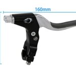 WEERAS Synchronous Brake Lever Black/Chrome for Double Bicycle Brake Cables with Cantilever & Caliper Brakes