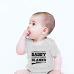 CBTwear I’m Proof That My Daddy Does Not Shot Blanks – Hunting Buddy – Cute Infant One-Piece Baby Bodysuit (6 Months, Heather Grey)