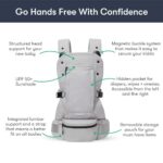 Colugo Baby Carrier – Baby Carrier Newborn to Toddler, Toddler Carrier, Adjustable, Lightweight, Breathable Carrier for Newborn to 33 Pounds (Cool Grey)