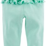 Simple Joys by Carter’s Baby Girls’ 6-Piece Bodysuits (Short and Long Sleeve) and Pants Set, Aqua Blue Elephant/Grey Dots/Pink Stripe/White Forest Animals, 3-6 Months