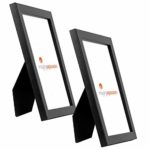 Imaging Expressions 2 Pack – 11×14 Black Picture Frames – Includes Thick Beveled Mat for 8×10 Photos – Wall Hangers or Tabletop Easel