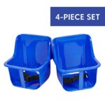 FDP Interactive Children’s Table Replacement Kit – 2 Toddler Bucket Seats and 2 Safety Straps for Baby Activity Table (4-Piece Set) – Blue