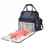 Large Diaper Bag, Chuntianli Baby Nappy Tote Bag Maternity Diaper Shoulder Bag Organizer Multi-Function Travel Backpack with Stroller Strap, Nappy Changing Pad, Insulated Pockets for Mom Dad Baby