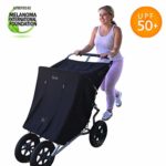 Double Stroller Sun Shade | Award Winning Sleep Aid and UV Blackout Cover | Lets Babies Snooze Safely Anywhere | Universal Pram & Stroller Sunshade | Includes Carry Bag | SnoozeShade Twin