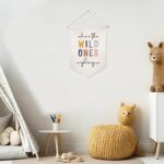 Where The Wild Ones Play Banners, Nursery Wall Hanging, Playroom Wall Decor, Toddler Room Decor, Playroom Flag, Nursery Decor, Kids Wall Art, Child Art Gifts, Fabric Hanging Banners