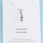 Two Peas in a Pod • Sterling Silver Necklace • BFF Jewelry • Best Friend • Sister • Twin Gift