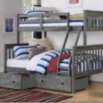 Donco Kids Mission Bunk Bed Brushed Grey/Twin/Full/W/Dual Under Bed Drawers