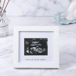 IHEIPYE Baby Sonogram Photo Frame – 1st Ultrasound Picture Frame – Idea Gift for Expecting Parents,Baby Shower, Gender Reveal Party,Baby Nursery Decor (Silver Text, White)