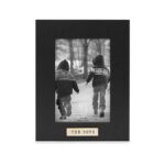 Isaac Jacobs 4×6 Wood Sentiments “The Boys” Picture Frame, Vertical Keepsake Photo Frame with Easel and a Hanging Tabs for Tabletop, Desktop & Wall Display, (Black 4×6)