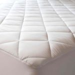 Abstract Quilted Mattress Pad White Fitted Waterproof Cotton Protector Cover 33 x 75 (Cot)