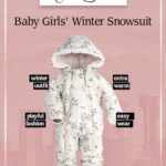 Jessica Simpson Baby Girls Winter Snowsuit Quilted Fleece Lined Pram Jumpsuit Heavyweight Coveralls for Infants (3-24M), Size 3-6 Months, White Sand