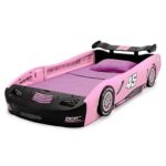 Delta Children Sport Race Car Twin Bed, Pink