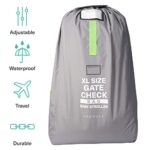 Bramble – 47″ Inch Extra Large Gate Check Stroller Bag for Airplane Waterproof | Padded Adjustable Strap | Backpack Stroller Storage Bag, Double Stroller Travel Bag for Single & Double Stroller