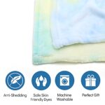 Ailemei Direct Rainbow Tie Dye Blanket for Girls, Twin/Full Size Soft Warm Bed Fleece Blankets for Teen Girl, Cute Funny Decorative Blankets for Adults Kid’s Gift, Pastel Plush Blankets,Green Mint