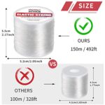 XKDOUS 0.8mm 150m Elastic Bracelet String Stretch Crystal String, Clear Stretchy Bead String for Bracelet Making, Beading and Jewelry Making