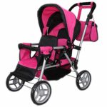 Mommy & Me Twin Doll Pram Back to Back adjustable handle with FREE Carriage bag 9386
