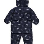 DKNY Baby Boys’ Double-Zip Pram Suit – navy, 3-6 months