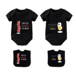 YSCULBUTOL Baby Bodysuits Unisex Boys Girls Long Sleeve White Twin Clothes Boy Girl Perfect Together Newborn to 12 Months (Black, 0-3 Months)