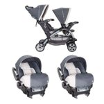 Baby Trend 5 Point Harness Double Stroller & 35 LB Infant Car Seat w/Car Base