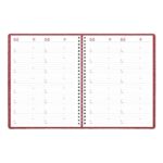 Brownline 2024 Essential Weekly Planner, Appointment Book, 12 Months, January to December, Twin-Wire Binding, 11″ x 8.5″, Red (CB950.RED-24)
