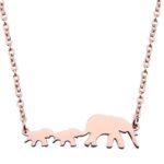 ZUOBAO Mother and Baby Twin Elephant Necklace (Rose Gold) – Review
