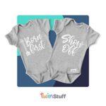 Twin Unisex Onesies Outfits, Perfect for for Baby Girls & Boys Newborn Twins. Set of Onesies 3-6 Month Sizes