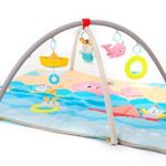 Taf Toys Seaside Pals Baby Gym | Enables Easier Development & Easier Parenting Supersize, Extra Padded Removable Arches, Soft Play Mat, Lightweight, Portable, Car Seat/Cot Hanging Toys, for New-Born