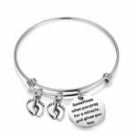 AKTAP Twin Mom Bracelet Twins Jewelry Sometimes When You Prayer for a Miracle God Gives You Two Mom of Twins Gift Twins Footprint Charm Expandable Bracelet (Twin Mom Bracelet)