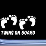 Twins On Board Decal L993 8″ Baby Sticker Car Window