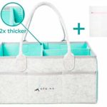 Ofeina Baby Diaper Caddy Organizer – Baby Essentials Nursery Storage Bin | Large Portable Tote Bag for Car and Changing Table | Boy Girl Baby Shower Gift Basket | Includes Mesh Polyester Wash Bag
