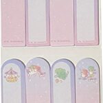 Sanrio Little Twin Stars Sticky Pad Note Pad Set Index Tabs Flag Page Markers 1.5 × 5.5 cm 8design 120sheets Stationery (Dream Nebula)