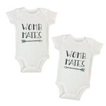 Funny Threadz Kids Womb Mates” Cute Boys or Girls Twin Outfit Set of 2 Onesies