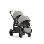 Baby Jogger City Select LUX Double Stroller | Includes Second Seat | Double Baby Stroller with All-Terrain Tires | Quick Fold Stroller, Slate