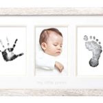 Pearhead Babyprints Wall Frame, Rustic Nursery Decor, A Perfect Baby Shower Gift Idea for Expecting Parents, Distressed