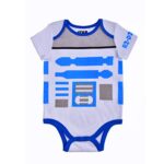STAR WARS Boys’ Roleplay Short Sleeve Bodysuit for Newborn and Infant – White or Brown or Black