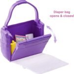 Barbie Skipper Babysitters Inc. Feeding and Changing Playset with Color-Change Baby Doll, Open-and-Close Diaper Bag and 7 Accessories