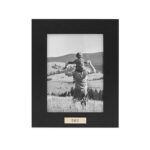 Isaac Jacobs 5×7 Wood Sentiments “Dad” Picture Frame, Vertical Keepsake Photo Frame with Easel and a Hanging Tabs for Tabletop, Desktop & Wall Display, (Black, 5×7)