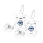 Podee Hands Free Baby Bottle – Anti-Colic Feeding System 4 oz (2 Pack – Blue)