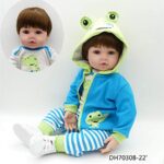 SO Cute Twins Reborn Baby Dolls 24 inch Soft Silicone Reborn Toddler Dolls Boy and Girl Life Like Real Baby’s Feel Newborn Babies for Children 2 pcs (Frog & Panda)