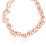 Amazing Pink Double Twist Freshwater Pearl Necklace 16″ Pearls:8mm