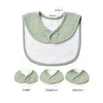 Konssy Muslin Baby Bibs, Bandana Drool Bibs Cotton for Unisex Boys Girls, 8 Solid Colors Set for Teething and Drooling
