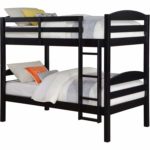 Better Homes and Gardens Leighton Twin Over Twin Wood Bunk Bed (Twin Over Twin, Black)