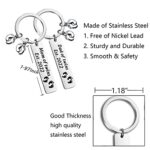 FUSTMW Parents of Twins Gifts Dad Mom of Twins Est 2022 Keychain Set Twins Mom Dad Gifts Expecting Parents Gifts Baby Reveal Gifts (Dad Mom twins est 2022 set)