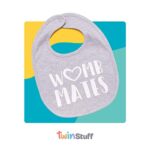 Womb Mates Twins Baby Bibs – 100% Soft Cotton, Unisex Twin Bib Set For Boys and Girls